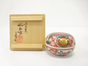 高野昭阿弥造　赤丸　香合